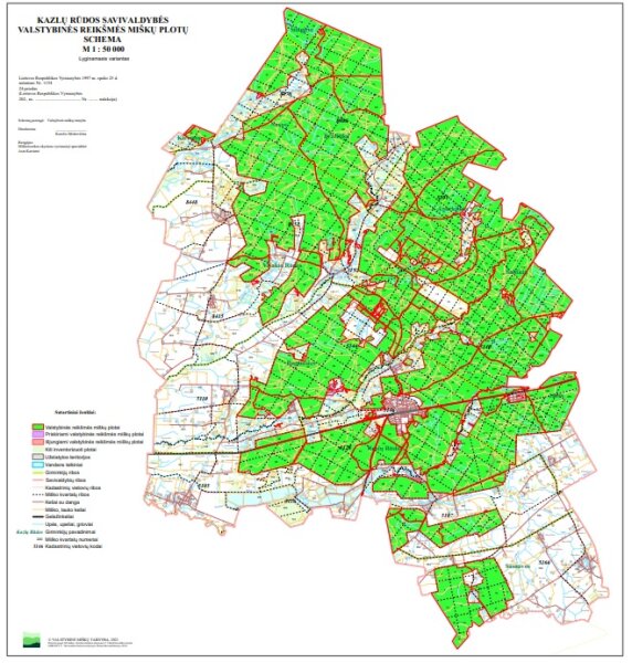 Parengtas Kazlų Rūdos savivaldybės valstybinės reikšmės miškų plotų schemos pakeitimo projektas