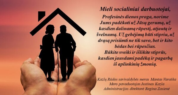 Sveikinimas Lietuvos socialinių darbuotojų dienos proga