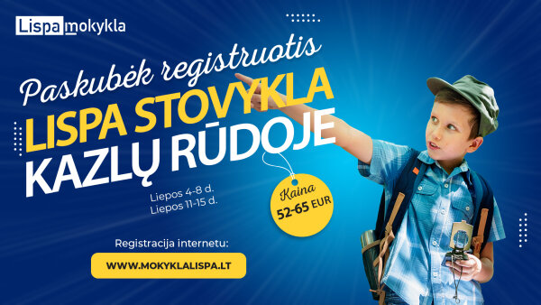 Kviečiame 7–13 metų vaikus praleisti vasarą dieninėse vasaros stovyklose