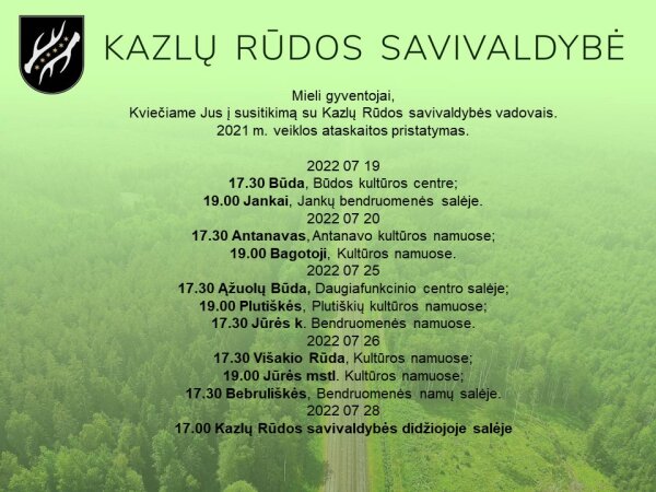 Kviečiame į susitikimą su Savivaldybės vadovais