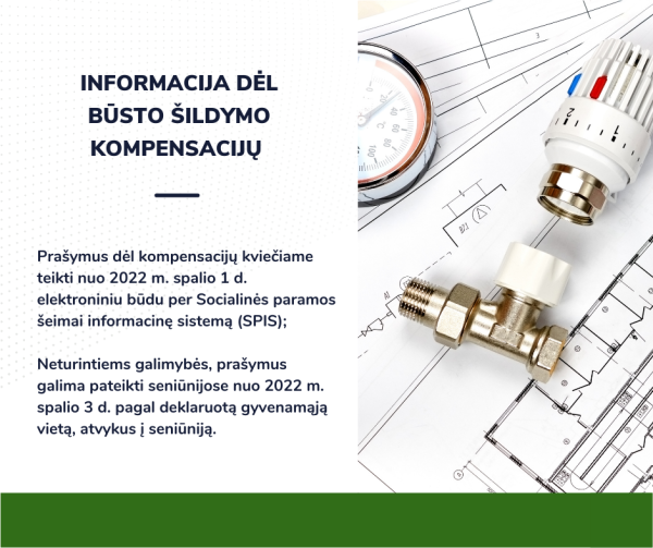 Informacija dėl būsto šildymo kompensacijų