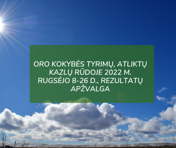 Kazlų Rūdoje atlikti oro kokybės matavimo tyrimai