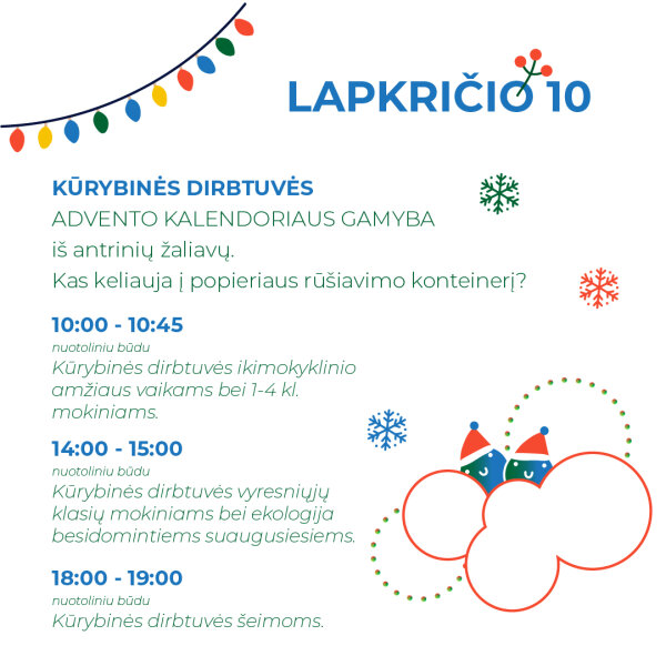 Pakuočių atliekų tvarkymo organizacija "Žaliasis taškas" organizuoja nemokamas...