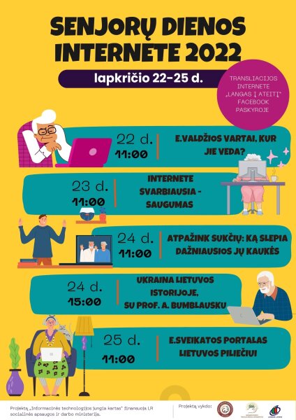 Biblioteka kviečia senjorus į „Senjorų dienas internete 2022“