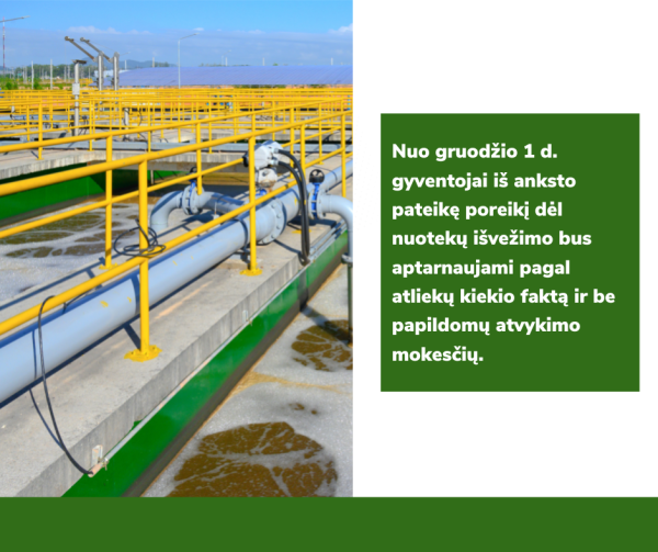 Informacija gyventojams dėl nuotekų išvežimo