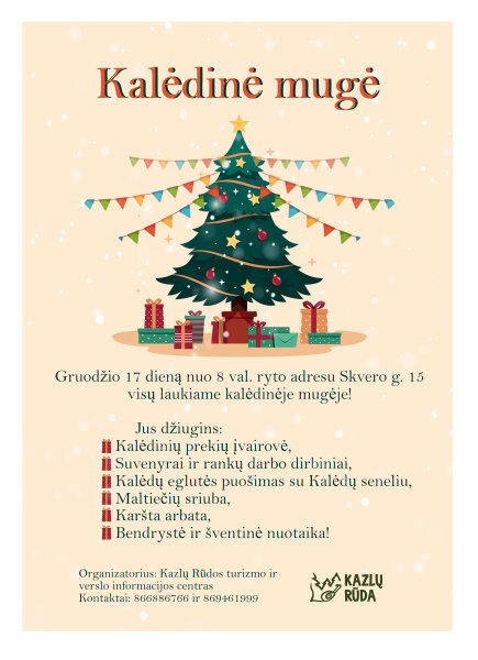 Kviečiame dalyvauti Kalėdinėje mugėje
