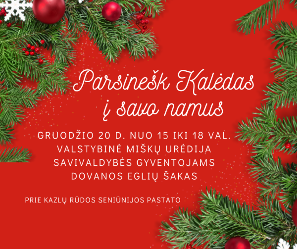 Tradicinė akcija “Parsinešk Kalėdas į savo namus” sugrįžta.
