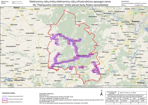 Elektroninių ryšių tinklų elektroninių ryšių infrastruktūros apsaugos zonos VšĮ „Plačiajuostis...