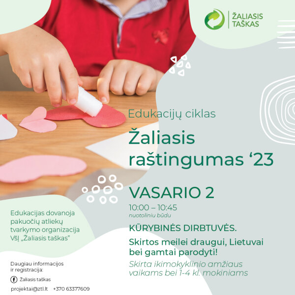 Nemokama aplinkosauginė edukacija "Žaliasis raštingumas"