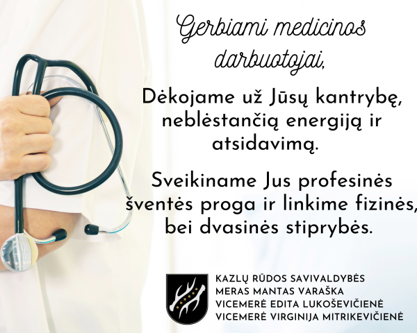 Sveikinimas medicinos darbuotojams