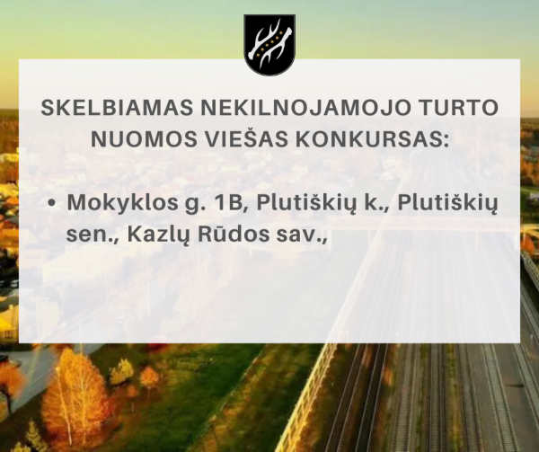 Nekilnojamojo turto nuoma viešo konkurso būdu