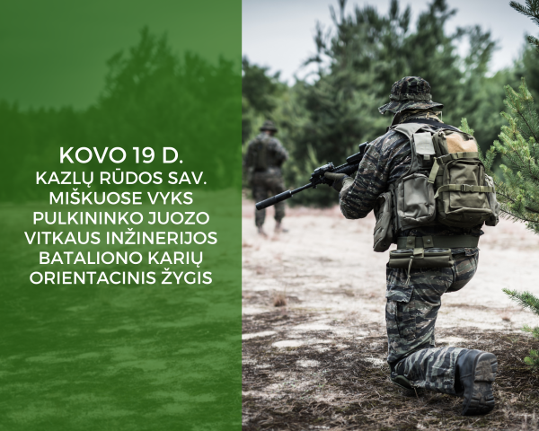 Kovo 19 d. orientacinis karių žygis 