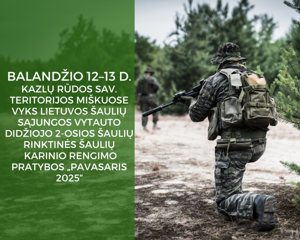 Organizuojamos Lietuvos šaulių sąjungos pratybos
