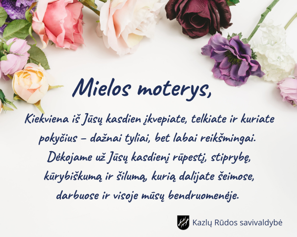 Kovo 8-osios sveikinimas